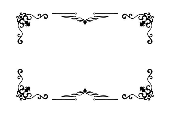 Black Vintage Ornament Graphics & Decorative Elements