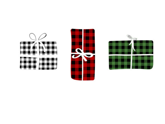 Buffalo Christmas Giftboxes Graphics and Illustrations