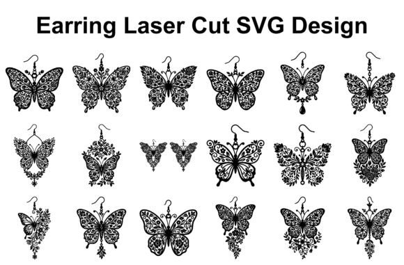 Butterfly Earring SVG Bundle: Graphics for Crafts