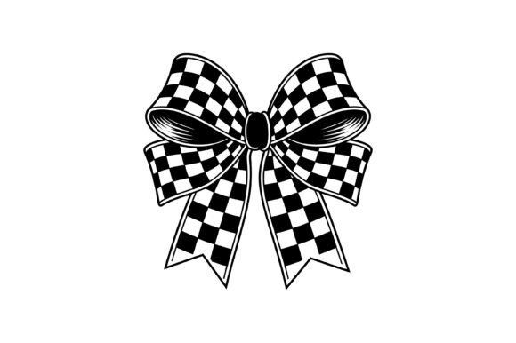 Checkered Racing Ribbon: Graphics for Crafts