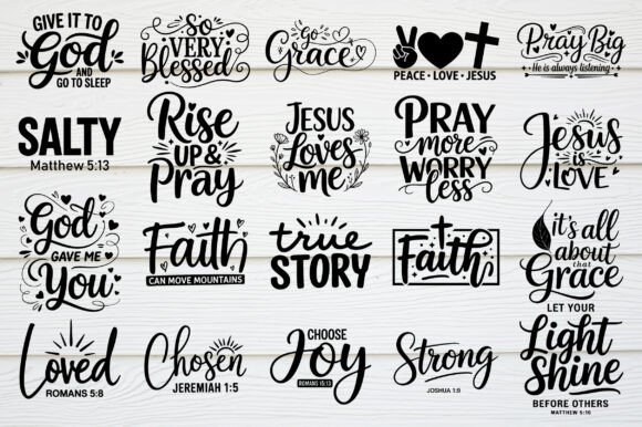 Christian Faith SVG Bundle: God Blessed Graphics for Crafts