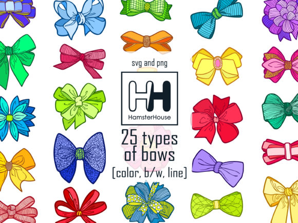 Decorative Bows SVG & PNG Graphics for Branding
