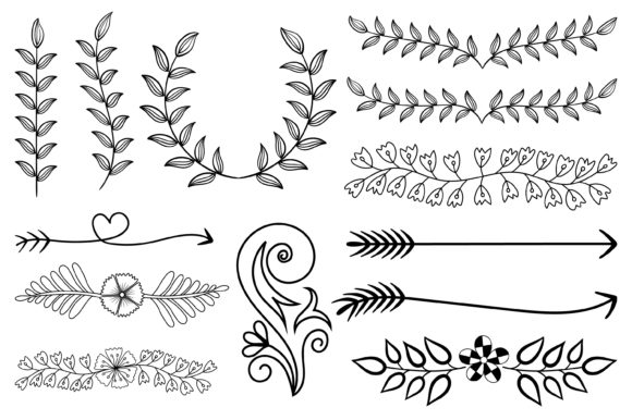 Decorative Line Art Border Vector Bundle: Graphics & Print Templates