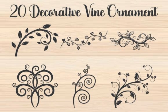 Decorative Vine Ornament Vector for Crafts & Graphics