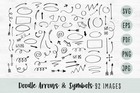 Doodle Arrows SVG 1: Graphics for Crafts