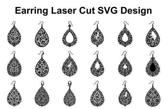 Ornamental Earring SVG Bundle: Crafts & Graphics