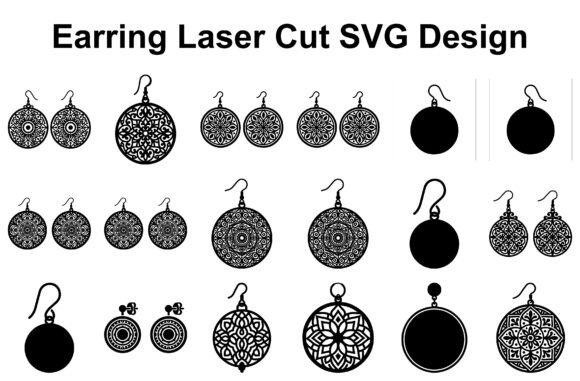 Round Earring SVG Bundle 20: Graphics for Laser Engraving