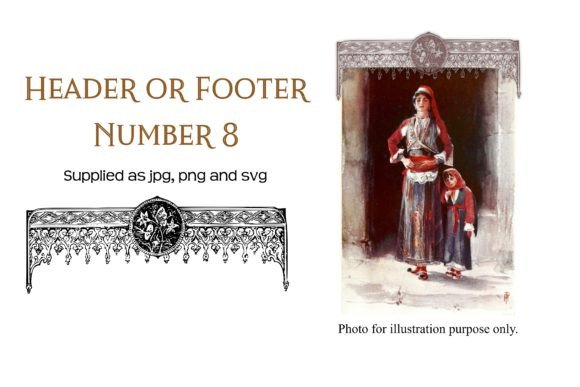 Vintage Decorative Header or Footer 8